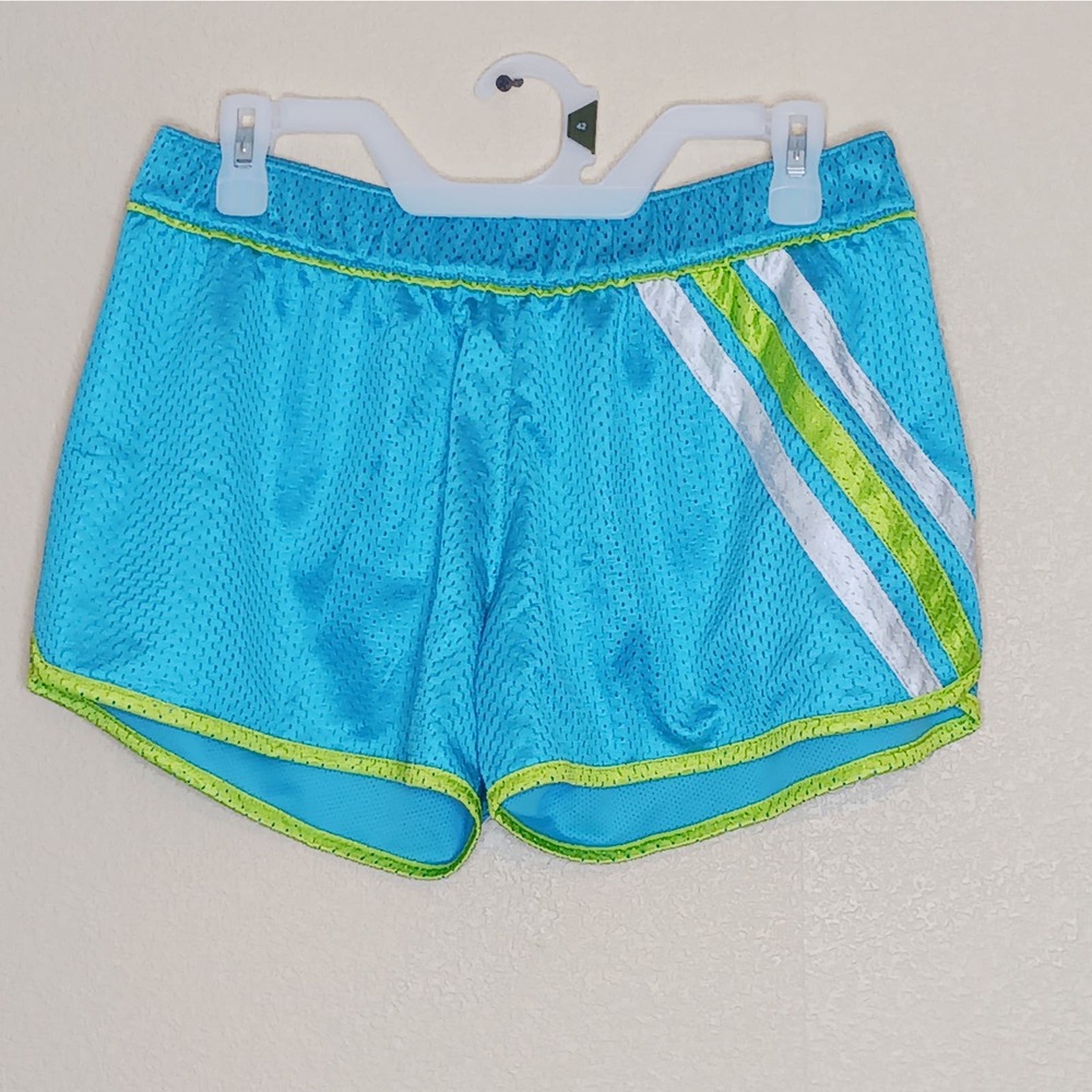 Adidas Shorts Womens Size Small Aqua Blue Mesh Active Running Jogging Athletic